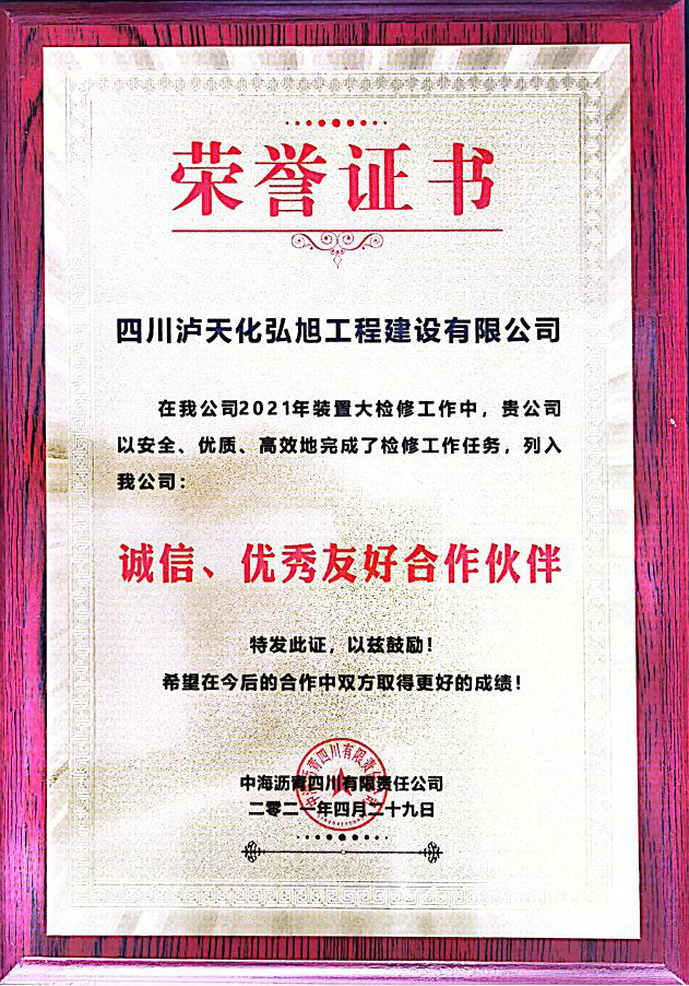 誠信、優(yōu)秀友好合作伙伴(圖1)
